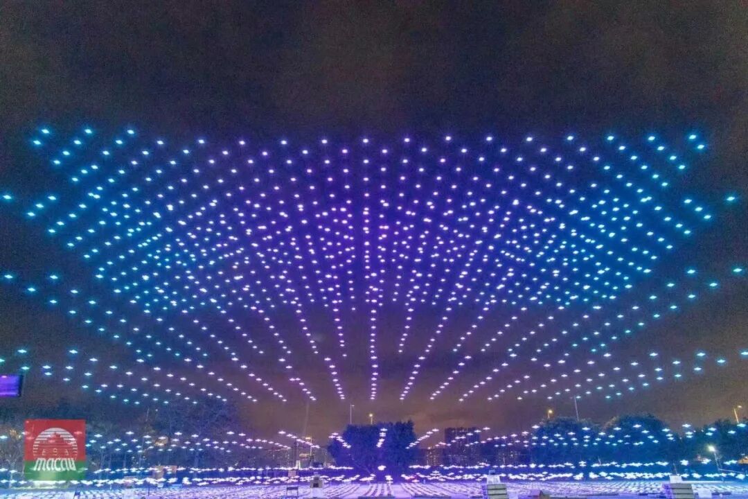 往届无人机编队大型表演。图/澳门特区旅游局